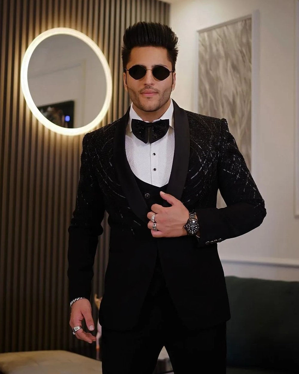 Party Wear Mens Full Coat Mens Black Cotton Party Wear Coat At INR