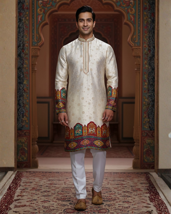 Festive Elegance Kurta Pajama Ensemble