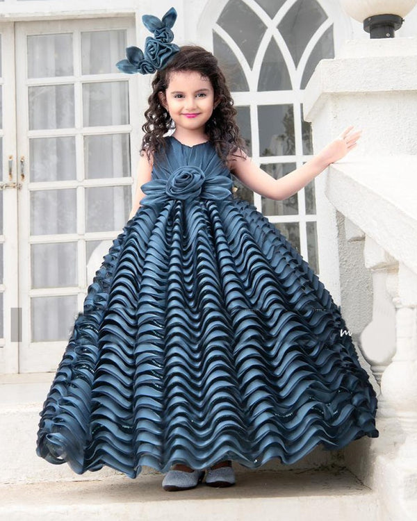 Designer Wear Ruffled Frock