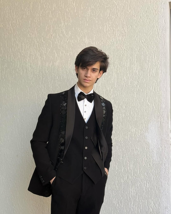 Black Designer Coat Suit – Party Ready