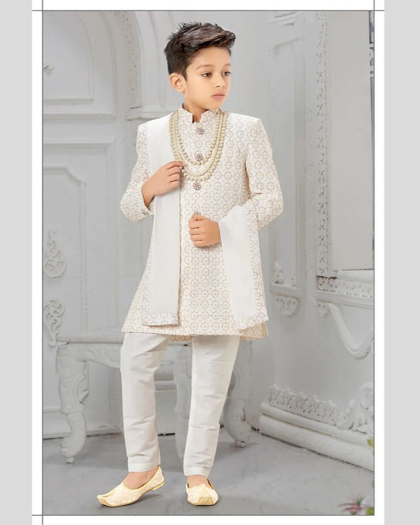 Designer Indo-Western Sherwani Set For Kids