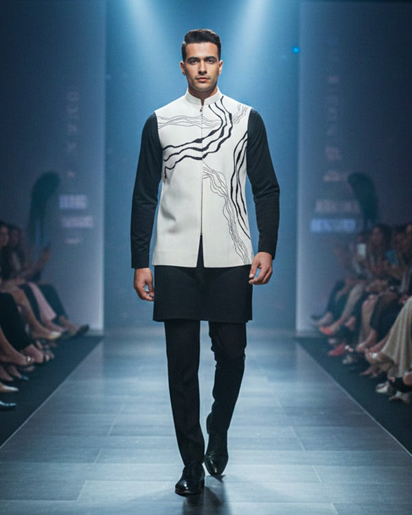 Modern Monochrome Indo-Western Ensemble