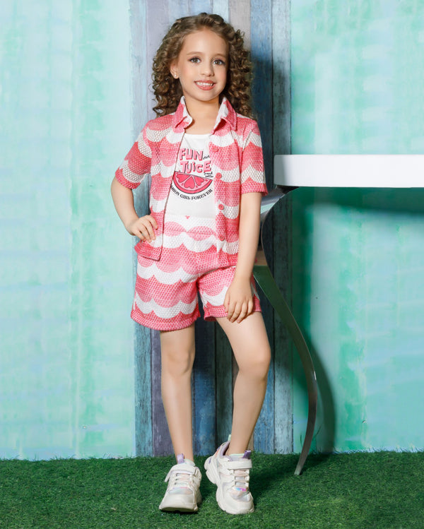 Stylish Co-Ord Shorts Set for Girls