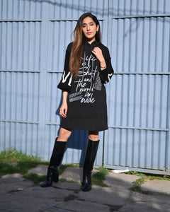 Stylish Printed Hooded Sweatshirt - Mahima Khan Chandani's Choice